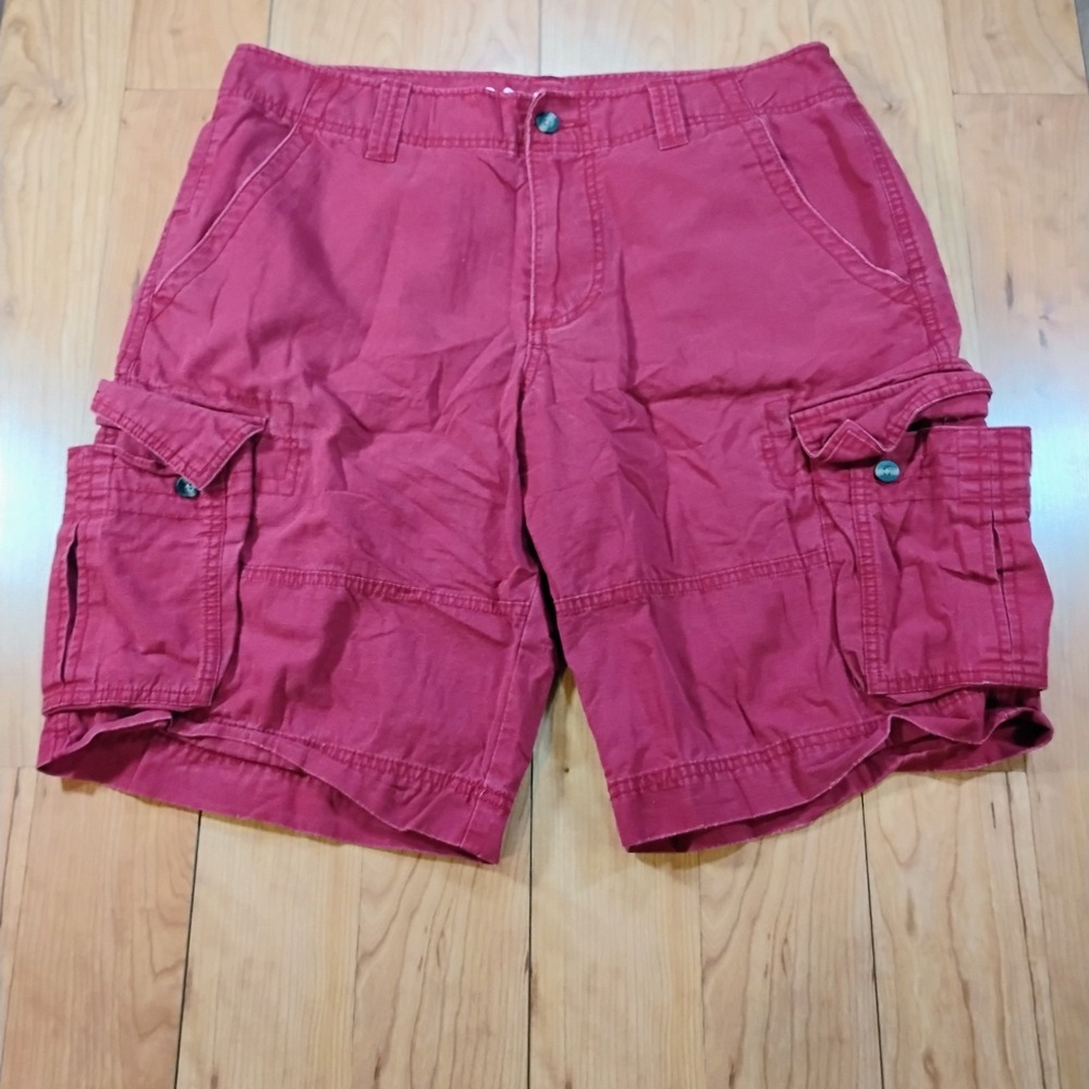 Mossimo Supply Co. Men's Size 34 Maroon Cargo Skater Shorts Baggy
